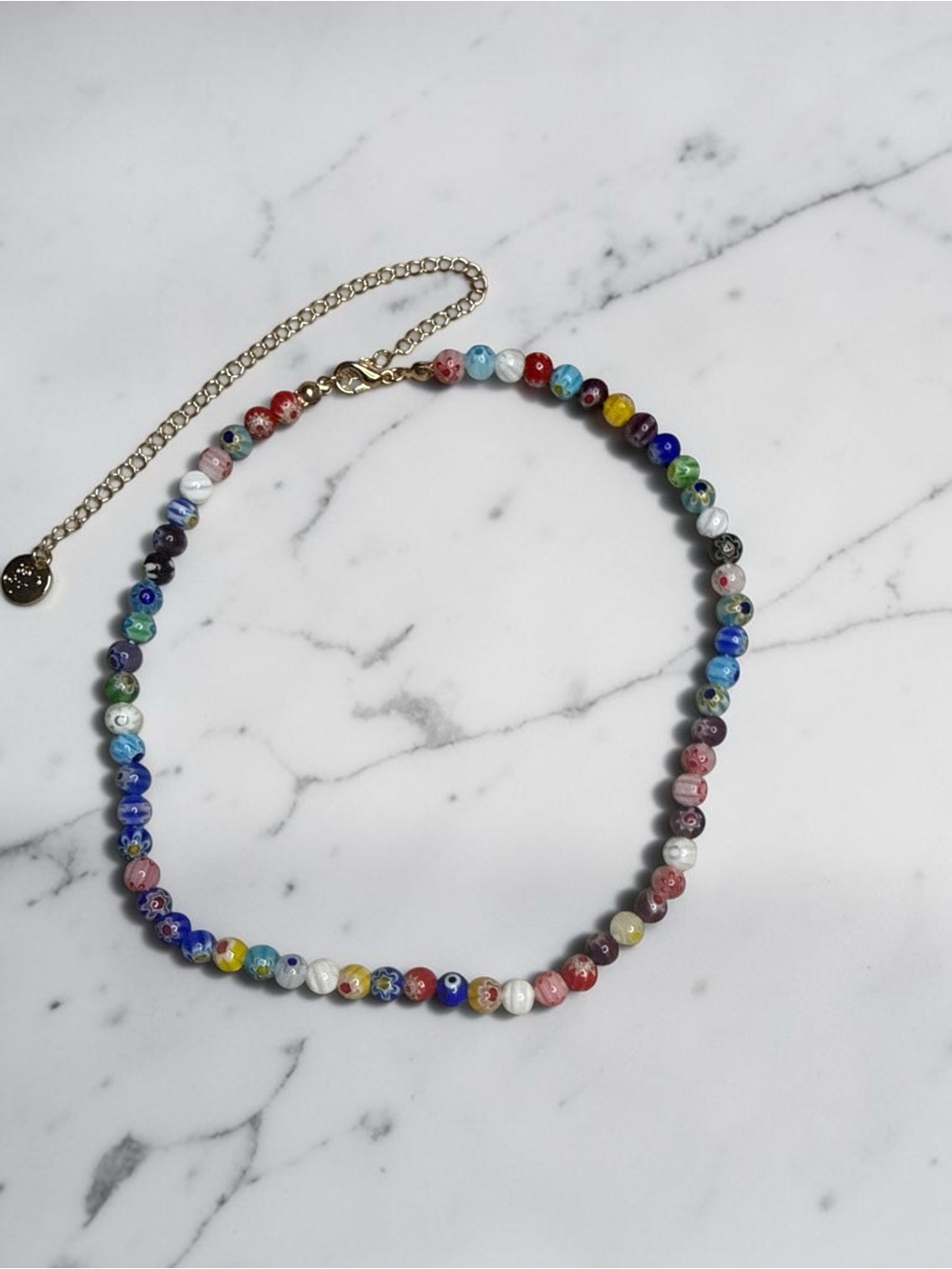 Multicolor Beaded Necklace by Plunder